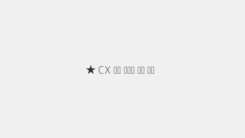 ★ CX 중심 마케팅 성공 사례