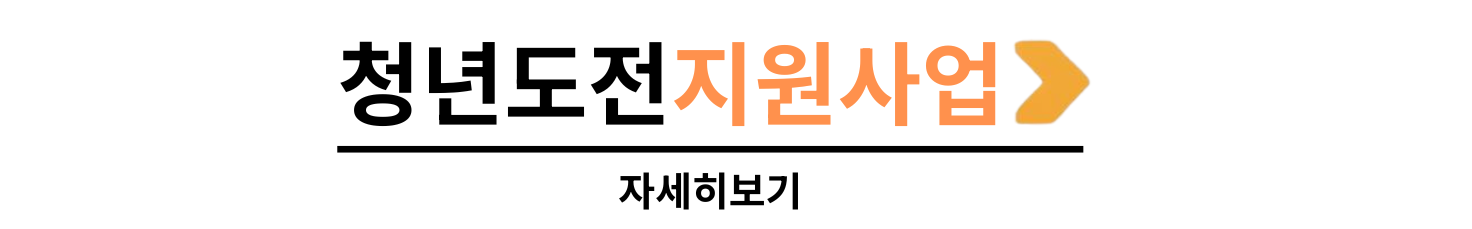초보주부도 받을 수 있는 청년도전지원사업 혜택 총정리-청년도전지원사업